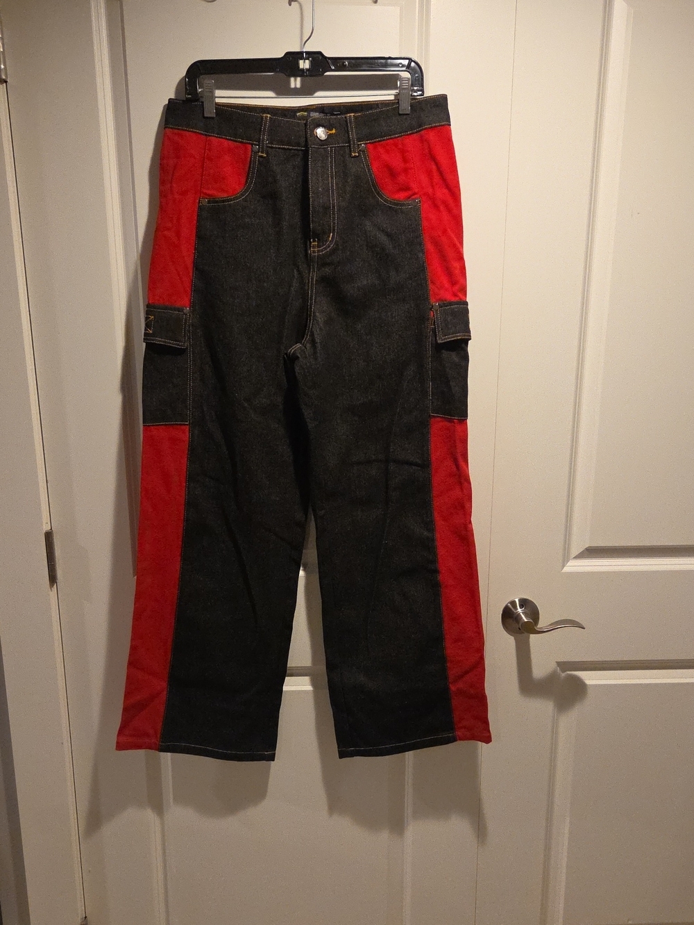 YunaTwo-Tone Wide Leg Jeans